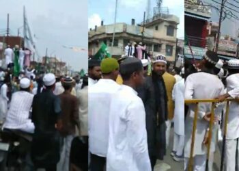 सोशल मीडिया पर वायरल फोटो-वीडियो बरेली के नवाबगंज कस्बे का है, इसमें लोग सरदार पटेल की प्रतिमा पर जूता-चप्पल पहनकर चढ़े नजर आ रहे हैं, हिन्दू संगठनों ने इसे लेकर कार्रवाई की मांग उठाई है।