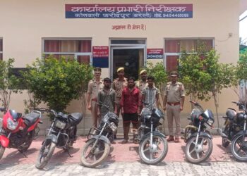 बरेली पुलिस ने बाइक चोर गिरोह का किया भंडाफोड़, तीन आरोपी गिरफ्तार, 6 चोरी की बाइक बरामद