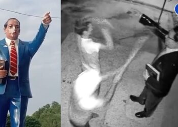 इटावा के बाद बरेली में जातीय तनाव पैदा करने साजिश, खुराफातियों ने बाबा साहब डॉ. भीमराव अंबेडकर की प्रतिमा पर चलाए हथौड़े